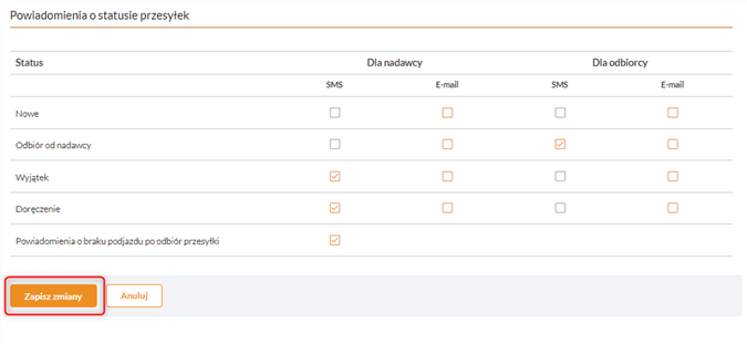 powiadomienia zmiana