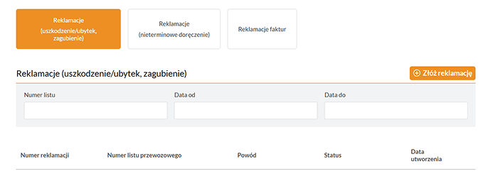 Krok 1 zloz reklamacje stary panel