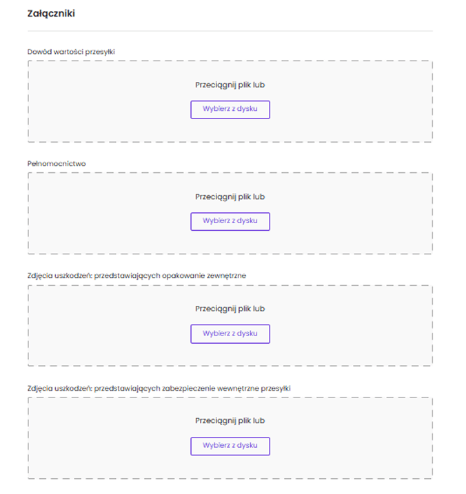 Krok 4 reklamacje załaczniki nowy panel